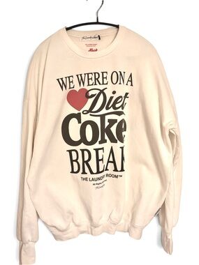 The Laundry Room Cream Graphic 'Diet Coke Break' Sweatshirt with Red Heart